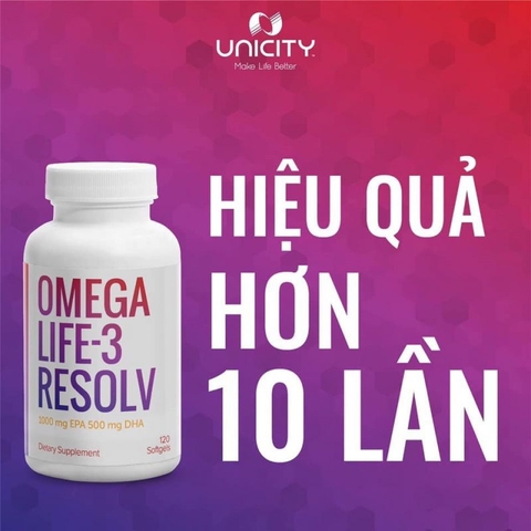 Omega Life-3 Resolve của Unicity Mỹ 120 viên thần dược sắc đẹp và bảo hộ sức khỏe