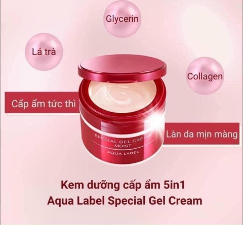Kem dưỡng siêu dưỡng ẩm Shiseido Aqualabel Special Gel 90g (màu đỏ) - Hàng Nhật nội địa