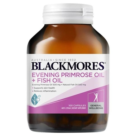 Tinh dầu hoa anh thảo kết hợp dầu cá Blackmores 100 viên lọ thủy tinh