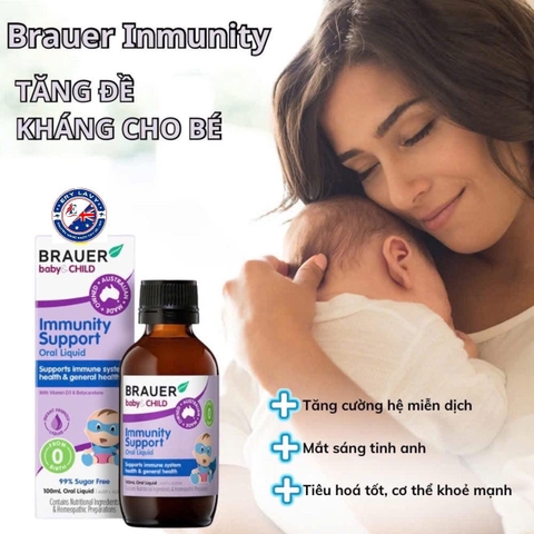 Tăng đề kháng trẻ sơ sinh Brauer baby & child immunity support 100ml