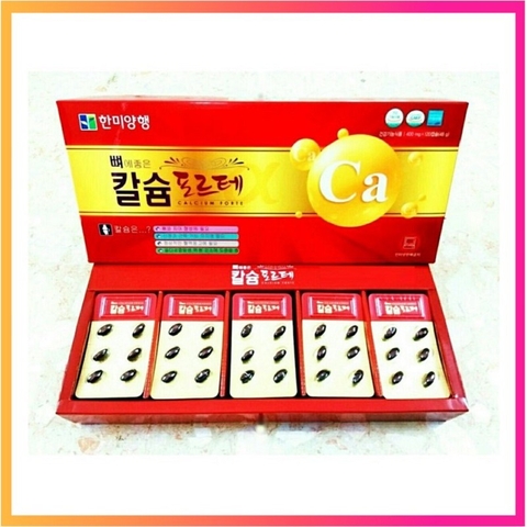 Viên Uống Bổ Sung Canxi Forte Hanmi Hàn Quốc Hộp Màu Đỏ 120 viên x 400mg