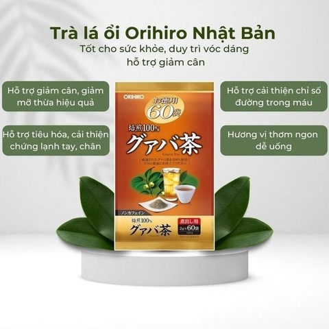Trà ổi giảm cân Orihiro Nhật Bản(60 gói)