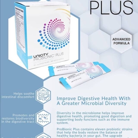 Bột lợi khuẩn Probionic Plus Unicity Mỹ 30 gói