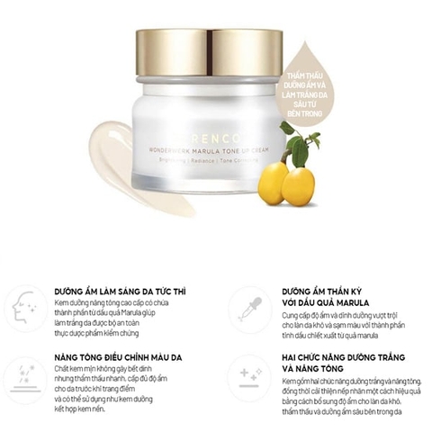 Forencos Wonderwerk Marula Tone Up Cream 50mlKem Dưỡng Trắng Da, Nâng Tông