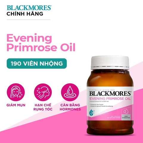 Viên Uống Tinh Dầu Hoa Anh Thảo Cân Bằng Nội Tiết Tố Blackmores Evening Primrose Oil Australia 190 Viên