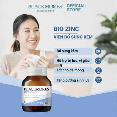 Viên bổ sung kẽm Blackmores- Úc (84 viên) hỗ trợ cân bằng nội tiết, trị mụn, lành vết thương