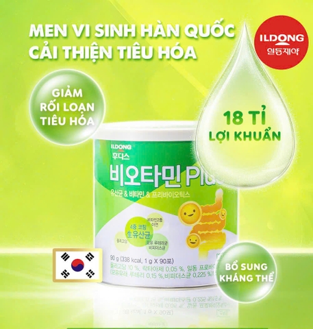Men vi sinh ildong Hàn Quốc cho mọi lứa tuổi_Hộp 90 gói / 90g