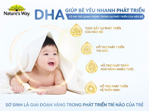 Nature's Way Kids Smart Drops DHA cho trẻ sơ sinh và nhỏ hỗ trợ phát triển não bộ, thị lực