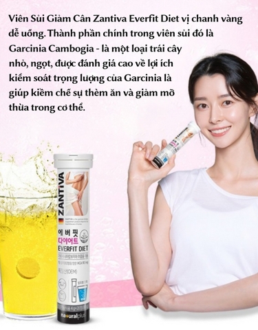 VIÊN SỦI GIẢM CÂN ZANTIVA EVERFIT DIET – 20 VIÊN / ỐNG HÀN QUỐC