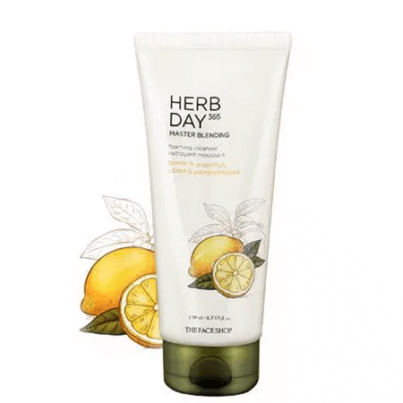Sữa Rửa Mặt The Face Shop Herb Day 365 Cleansing Foam Chanh Loại Bỏ Dầu Thừa Và Ngăn Mụn 170ml