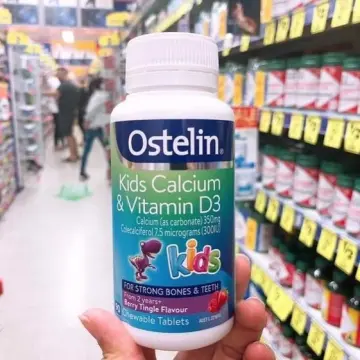 Kẹo Canxi khủng long Ostelin vị dâu cho bé từ 2 tuổi 90 viên