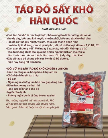 Táo đỏ Hàn 1kg dưỡng nhan, dưỡng huyết.