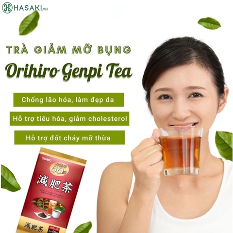 Trà Genpi Orihiro Hỗ Trợ Giảm Mỡ Thừa 60 Gói/ Túi Genpi Tea