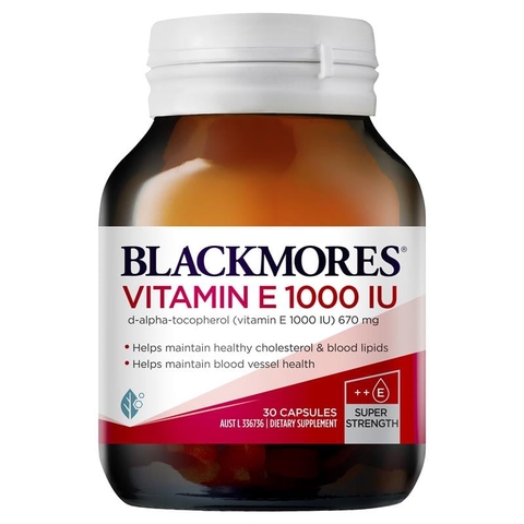 BỔ SUNG VITAMIN E BLACKMORES VITAMIN E 1000IU 30 VIÊN