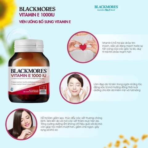 BỔ SUNG VITAMIN E BLACKMORES VITAMIN E 1000IU 30 VIÊN