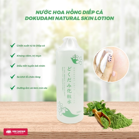 Nước hoa hồng diếp cá Dokudami Natural Skin - Nhật Bản 500ml