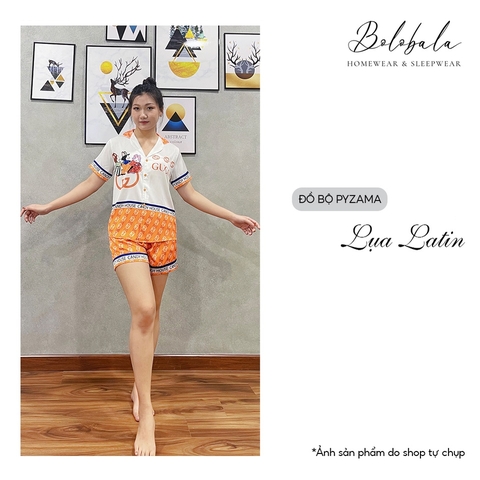SP_54 Đồ bộ pijama BOLOBALA bộ ngủ pyjama mặc nhà chất lụa latin boo họa tiết mềm mịn