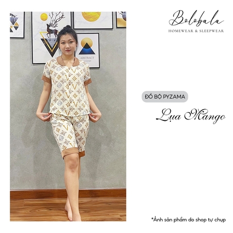 SP_47 Bộ đồ pijama BOLOBALA bộ ngủ pizama lửng chất mango mềm mịn họa tiết dễ thương