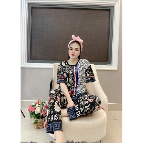 SP_67 Đồ bộ thun  BOLOBALA tay ngắn quần dài thun 3D co giãn thoải mái, mặc mát
