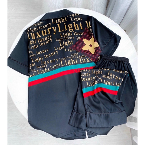 QC_04 Đồ bộ pijama BOLOBALA tay ngắn quần dài hoạ tiết chữ có 2 màu, hàng QCCC form và chất đẹp, kín đáo