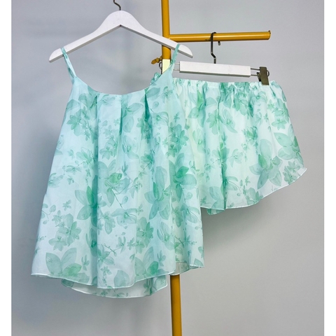 SP_80 Đồ bộ BOLOBALA áo dây xếp ly, quần đùi có lót 2 lớp, dây có tăng đơ chất liệu vải voan