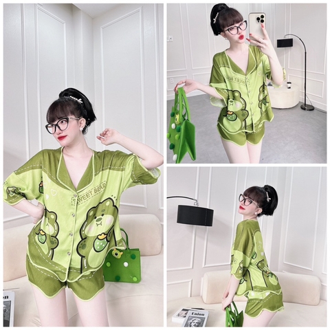 SP_93 Đồ bộ BOLOBALA đùi gợn sóng, tay lỡ, form áo cánh dơi lụa xước kiểu mới nhất, cực hot