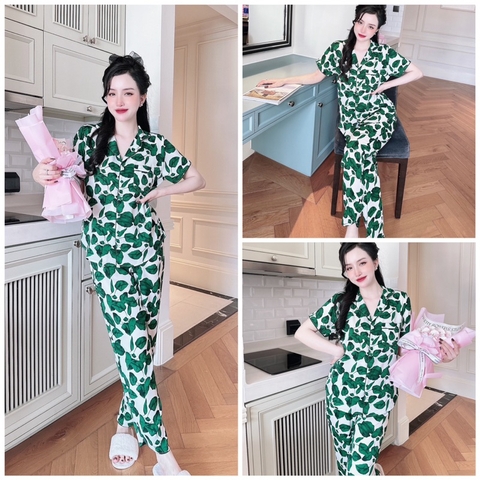 SP_134 Đồ bộ pijama BOLOBALA mặc nhà quần dài áo tay ngắn chất lụa mango xịn, bền, đẹp, nhiều hoạ tiết mới