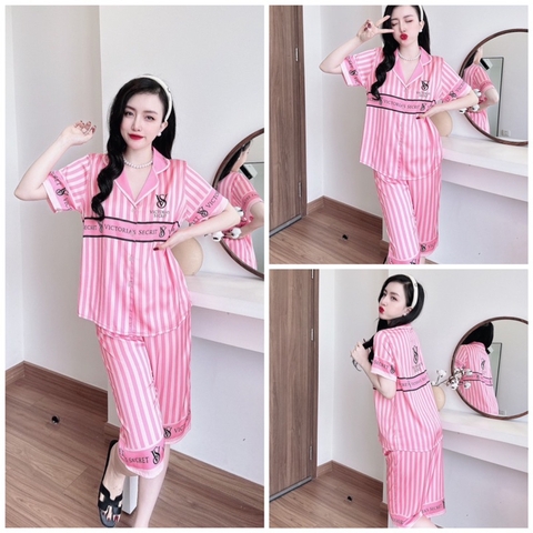 SP_144 Đồ bộ pijama BOLOBALA mặc nhà mẫu quần LỬNG tay ngắn chất lụa latin hot trend