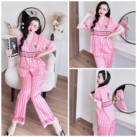 SP_145 Đồ bộ pijama BOLOBALA mặc nhà quần dài  áo tay ngắn chất lụa latin hot trend