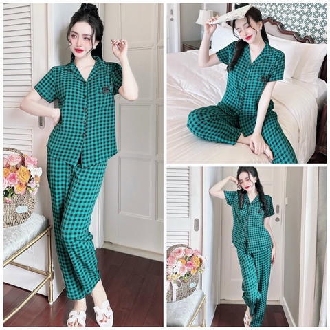 SP_162 Đồ bộ ngủ pijama BOLOBALA cho nữ mặc nhà quần dài áo tay ngắn chất lụa mango mẫu quốc dân