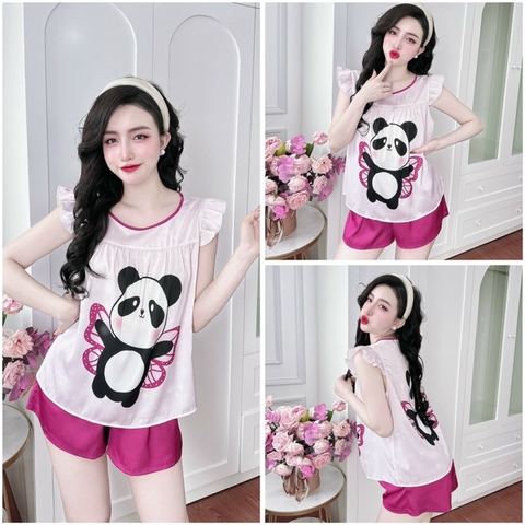SP_120 Đồ bộ pijama BOLOBALA mặc nhà quần đùi áo tay cánh tiên nhẹ chất lụa latin mẫu mới nhất cực xinh