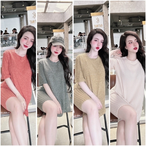 SP_204 Đồ bộ BOLOBALA nữ mặc nhà quần lửng ngố áo tay ngắn chất thun len dệt Lady cực thoải mái