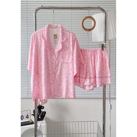Đồ bộ pijama nữ Bolobala lụa latin mặc nhà SP_262 quần đùi áo tay ngắn cánh dơi hàng cao cấp
