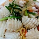 Mực xào hành tây
