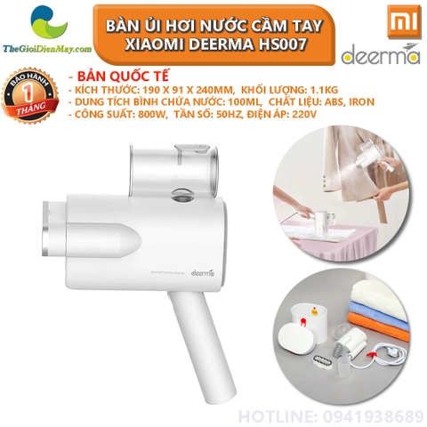 [Bản quốc tế] Bàn ủi hơi nước cầm tay Xiaomi Deerma DEM HS007