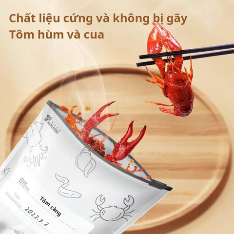Set 10 túi zip bạc để tủ lạnh