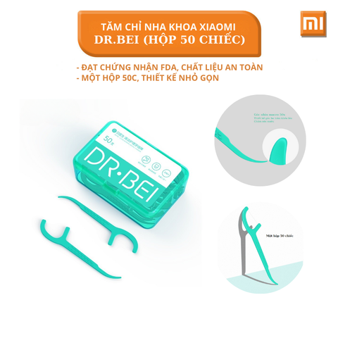 Tăm chỉ nha khoa Xiaomi Dr Bei (Một hộp 50 cái)