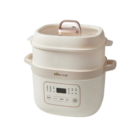 Nồi nấu chậm đa năng 1.6L Bear SB-NNC16, có xửng hấp, 6 chế độ nấu