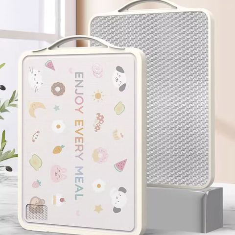 Thớt kháng khuẩn 2 mặt, inox 304 & nhựa PP, dùng thái rau củ, thực phẩm cao cấp không rỉ