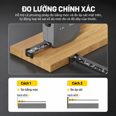 Thước dây cuộn tự khóa Atuman TP1 dài 3m, độ chính xác cao