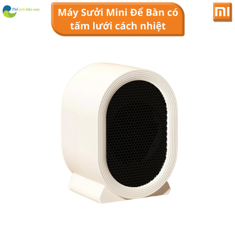 Máy Sưởi Mini Để Bàn có tấm lưới cách nhiệt an toàn, Quạt Sưởi Ấm Mini Hồng Ngoại Tiện Lợi