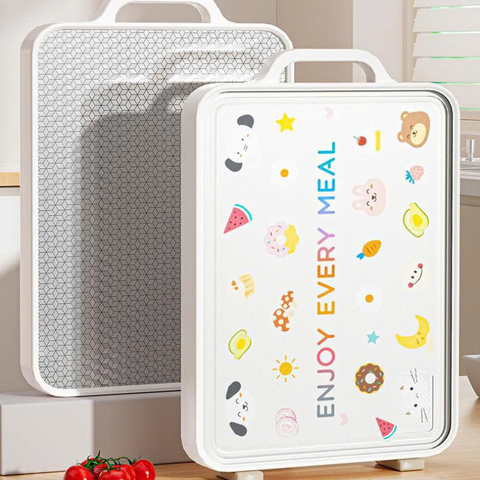 Thớt kháng khuẩn 2 mặt, inox 304 & nhựa PP, dùng thái rau củ, thực phẩm cao cấp không rỉ