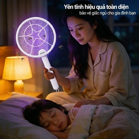 Vợt muỗi đa năng gấp gọn Quange SW1 – Vừa là vợt muỗi, vừa là đèn bắt muỗi tự động