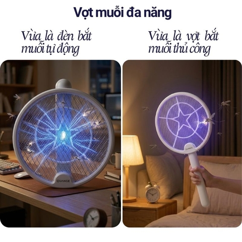 Vợt muỗi đa năng gấp gọn Quange SW1 – Vừa là vợt muỗi, vừa là đèn bắt muỗi tự động