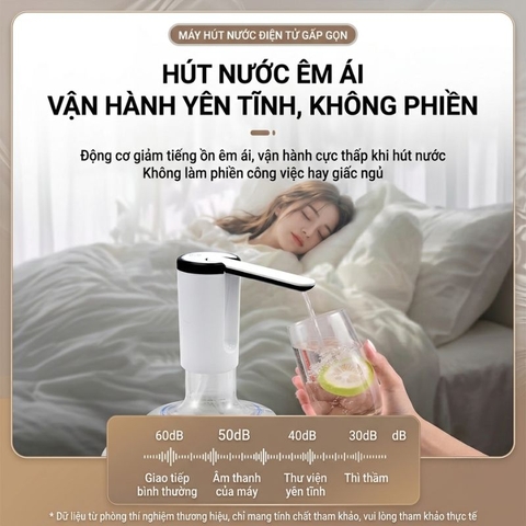 Máy Bơm nước mini tại vòi Quange điện áp 5V-1A,công suất 4W có thể gấp gon