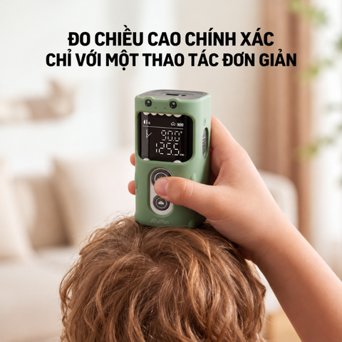 Máy đo chiều cao, thước đo khoảng cách Atuman HM1, đo tối đa 50m, độ chính xác cao, kết nối app