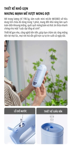 Tăm nước vệ sinh răng miệng Milife MEO803