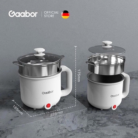 Nồi điện đa năng Gaabor GR-N18A công suất 600W dung tích 1.8L lòng nồi chống dính