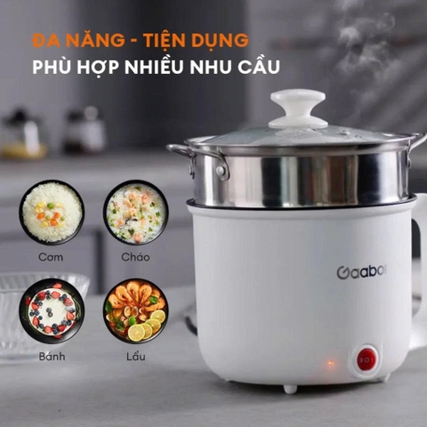 Nồi điện đa năng Gaabor GR-N18A công suất 600W dung tích 1.8L lòng nồi chống dính