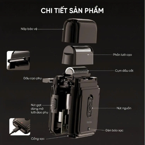 Máy cạo râu Enchen MS003 Đồng Thau
